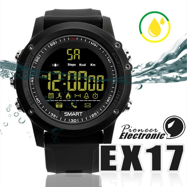 

Для apple iphone Bluetooth Smart watch EX17 длительным временем ожидания Smartwatch браслет IP67 водонепроницаемый плавать фитнес-трекер спортивные часы Android