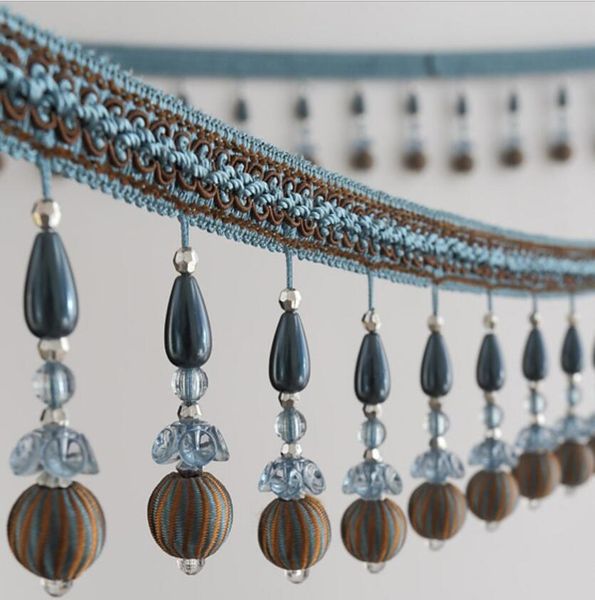 2019 12meter Flower Bead Pearl Tassel Pendant Hanging Lace Trim