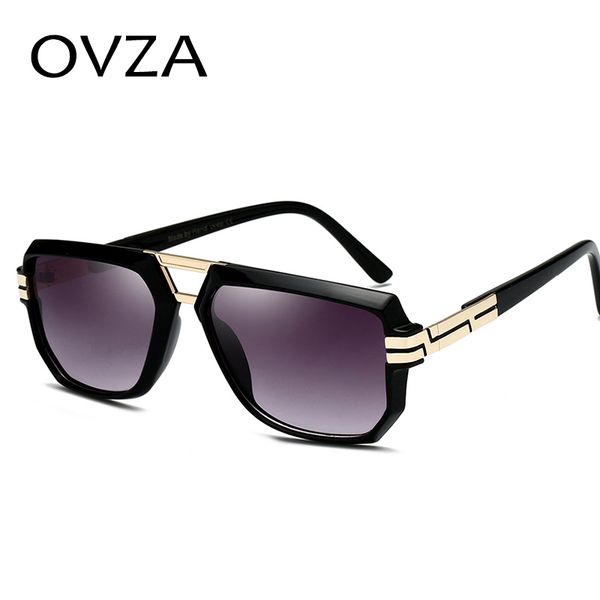

ovza fashion transparent frame sunglasses mens red sunglasses women anti-uv s6015, White;black