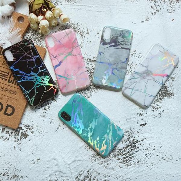 

viaerson bling shine laser golden marble printed glitter soft tpu phone case cover for iphone 6 6s plus 7 8 plus x cases