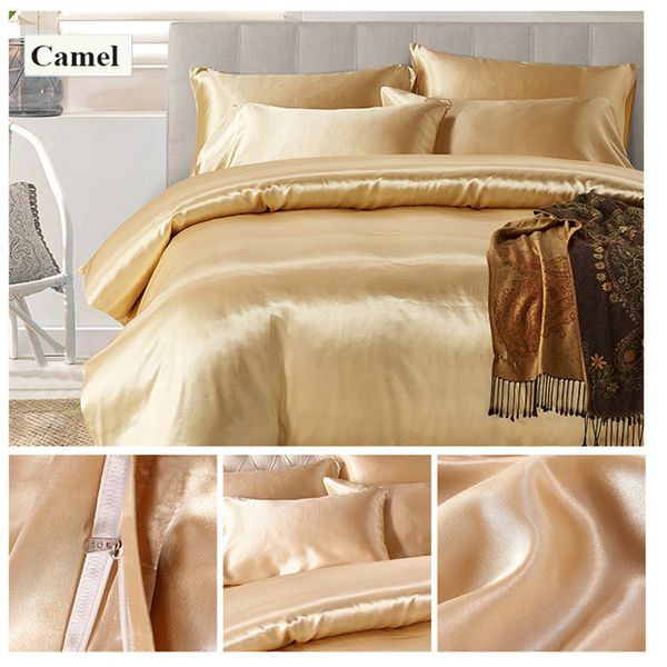 Us Twin Queen King Size Duvet Cover Bedding Sets Pure Camel Color