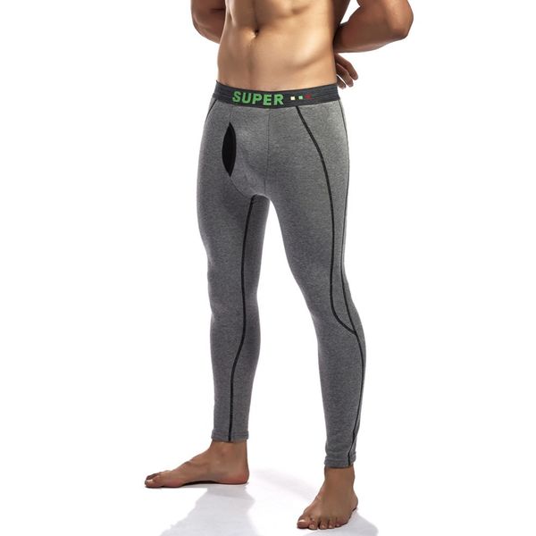 

mens leggings sleepwear thermal underwear pants male pajamas thicken cotton tight warm long john winter clothes men, Black;brown