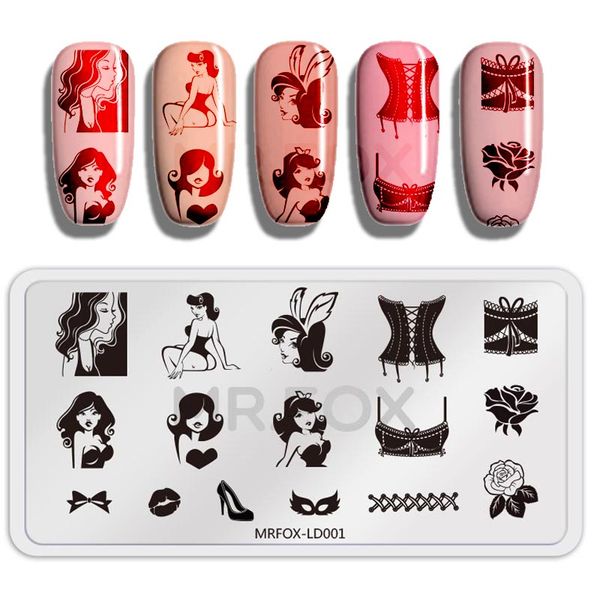 

6.5*12.5cm stainless steel beauty fashio girl image nail art diy image printer manicure stencils nail stamping plates templates, White