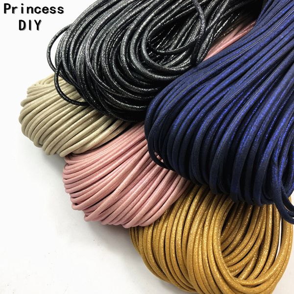 

5m/lot fashion new jewelry making finding glitter 3mm round cord pu fiber leather rope strip diy bracelet necklace choker craft, Black;white