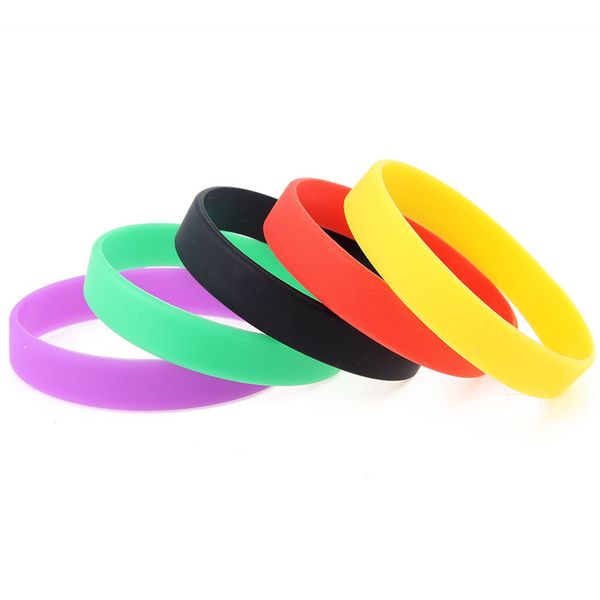 

10pcs /lot trendy punk style multi-color silicone racelet hypoallergenic crossfit flexible bangle jewelry for woman, Golden;silver