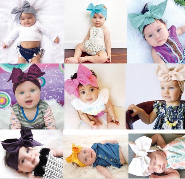

new europe baby diy big hairband head bands infant toddler headbands babies kids headwear children hair accessory 10 colors 14017, Slivery;white