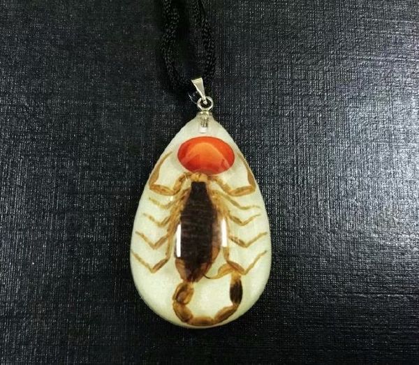 

yqtdmy 21 pcs gold scorpion red bean luminous drop pendant chic jewelry, Silver