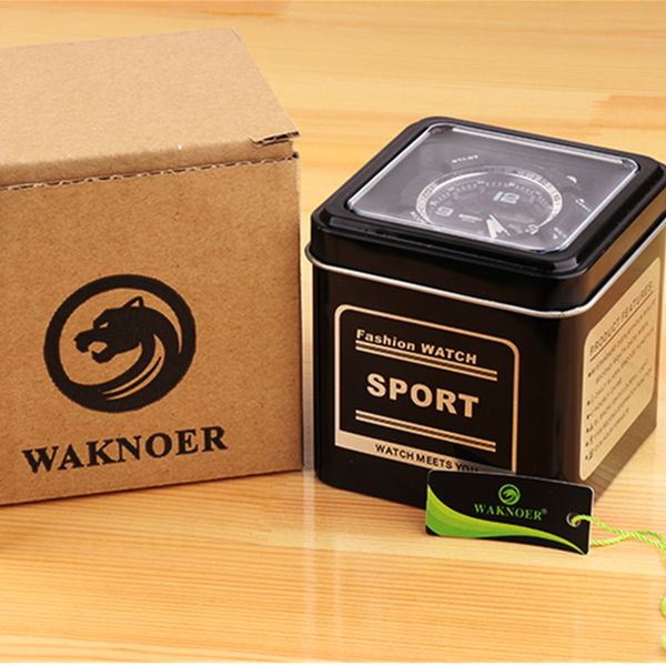 

waknoer original brand watch box fashion sport waknoer box gift watches accessories, Black;blue