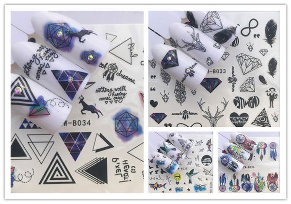

1/psc brand new, lovely watermark sticker, rose / owl nail sticker, nail 2018 yz-36, Black