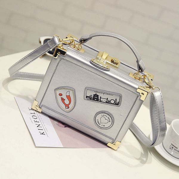 

2018 fashion casual bag women's bags girl small box bag handbag lock catch pu soft cross body shoulder bags totes handbags mini a9