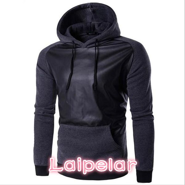 

2018 hoodies mens hombre hip hop male brand hoodie fashion geometric print sweatshirt men slim fit men hoody xxl qxzx, Black