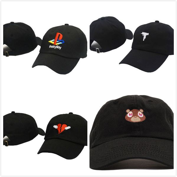 

Kanye west Heart break альбом логотип медведь папа hat snapback бейсболки довольно мальчик hat гре