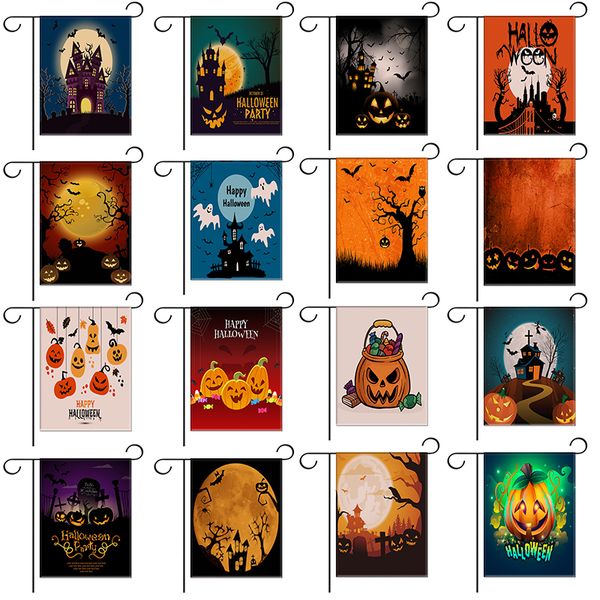 2019 New Halloween Decorations Garden Flag Pumpkin Flags Hanging