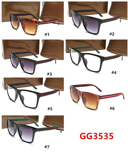 

10pcs luxury fashion classic square frame 3535 brand sunglasses vintage women man sports driving mirror glasses, White;black