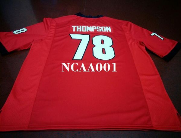 

men #78 trenton thompson georgia bulldogs red black white college jersey or custom any name or number jersey, Black;red
