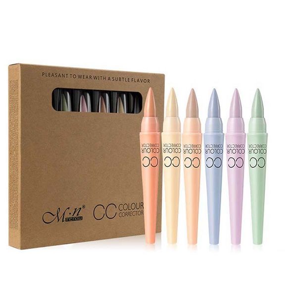 

6 color et m n menow cc concealer pen dark pot removing brighten color corrector moi turizing long wearing face makeup for dry kin