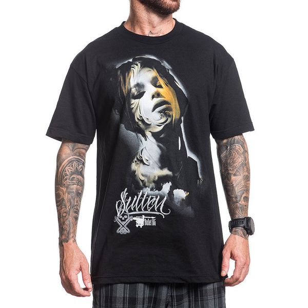 Hommes T Shirt à Manches Courtes Coton Tigre Papillon Animal Tatouage Inde M-New