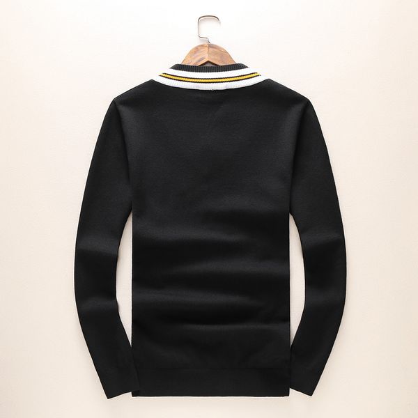 

brand designer man sweater winter gentleman embroidery bees knit casual sweaters pullover drake asian size -3xl sale, White;black