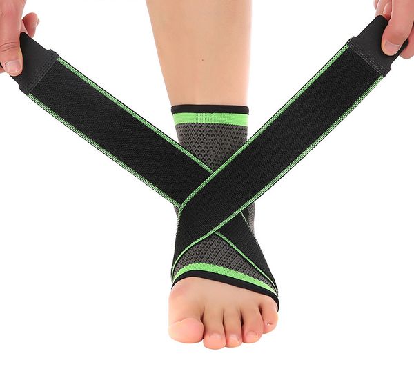 

2pcs ankle support professional sports ankle pad breathable foot bandage brace basketball tennis cycling protector, Blue;black