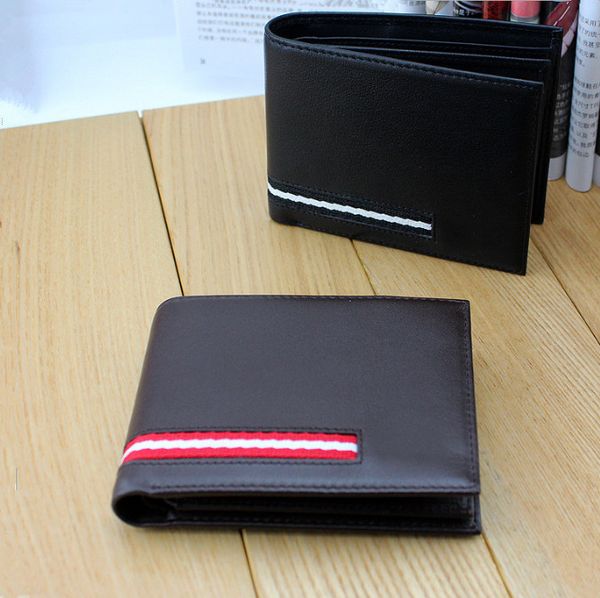 

Натуральная кожа простой кошелек Марка мода классика черный/коричневый короткий