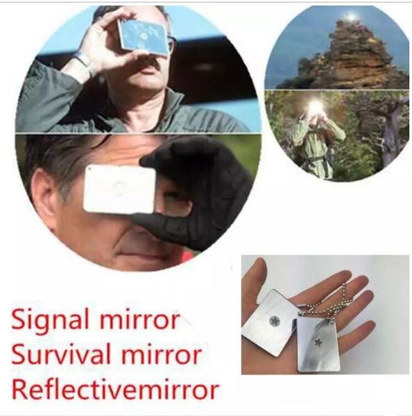 

Multifunction ignal mirror outdoor camping hiking reflective mirror o urvival tool erie emergency re cue ignal mirror