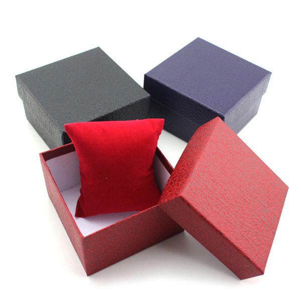 

perfect gift durable present gift box case for bracelet bangle jewelry watch box lervert dropship jan9-17 h0, Black;blue
