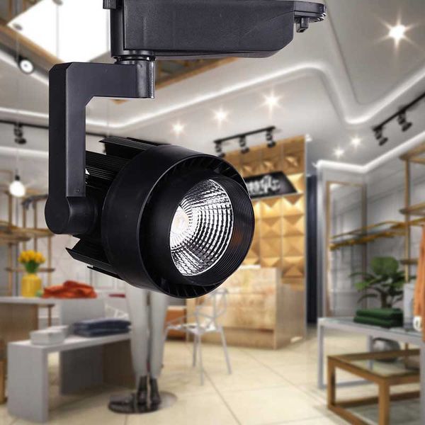 2019 Led Track Light Cob 15w 30w Ceiling Rail Lights Spotlight For