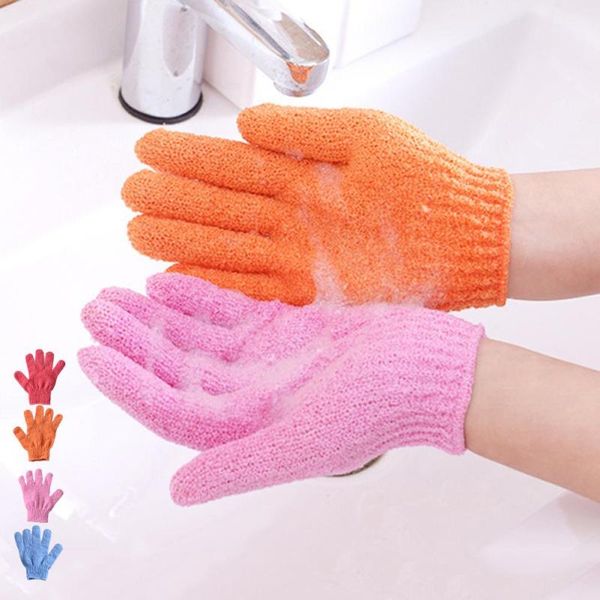 

2pcs colorful bath sponge thickened glove bathing cleaning tool home thickened cleaning glove shape bath sponge brush l35
