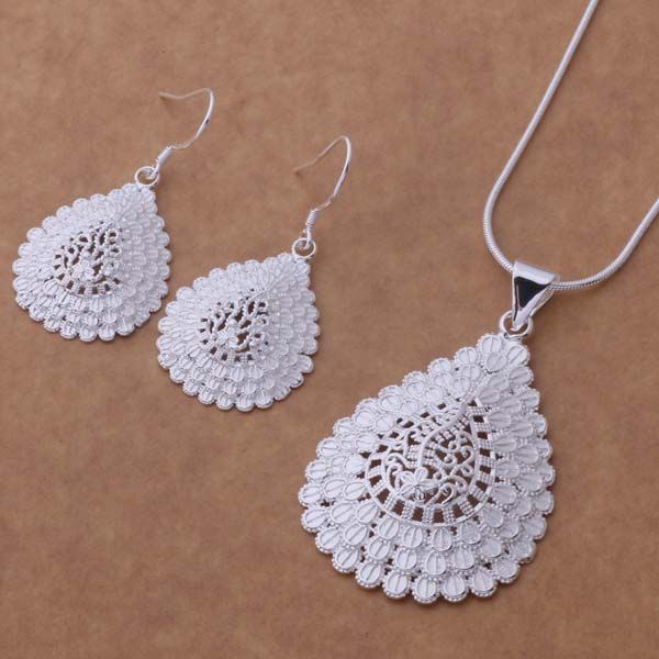 

as305 trendy wholesale silver jewelry sets earring 418 + necklace 202 /aotajgaa bpqakgxa