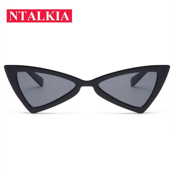 

retro fashion cat eye sunglasses women brand designer vintage triangle butterfly sun glasses female retro black bowknot glasses, White;black