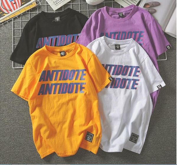 

Лето Европа и Соединенные Штаты улица хип-хоп прилив с коротким рукавом футболки