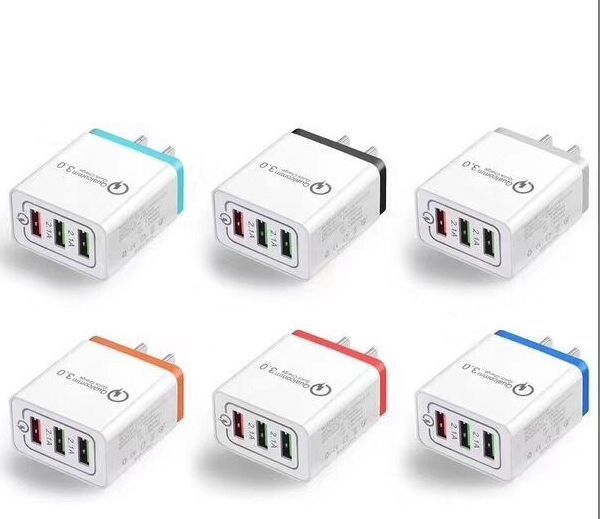 

3 u b port qc 3 0 fa t wall charger qualcomm 3 0 quick charge adapter u eu plug for iphone am ung