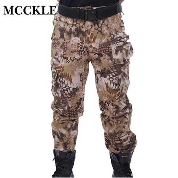 

mcckle men's pants multi pockets cargo pants dark camouflage regular tactical active men's trousers, Black