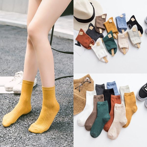 

cute women pattern soft breathable ankle-high casual cotton socks pure color, Black