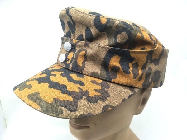 

wwii german army em summer panzer m43 field hat fall oak camo cap in sizes - world store, Black;white