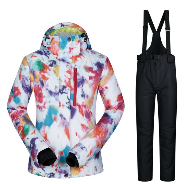 

2018 new women ski suits windproof waterproof warmth snowboard breathable jacket and pants winter skiing coat mhsj