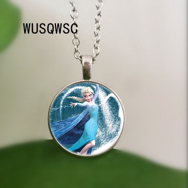 

wusqwsc fever pendant cartoon necklaces girl jewelry round necklace women girls gift for children silver neck lace