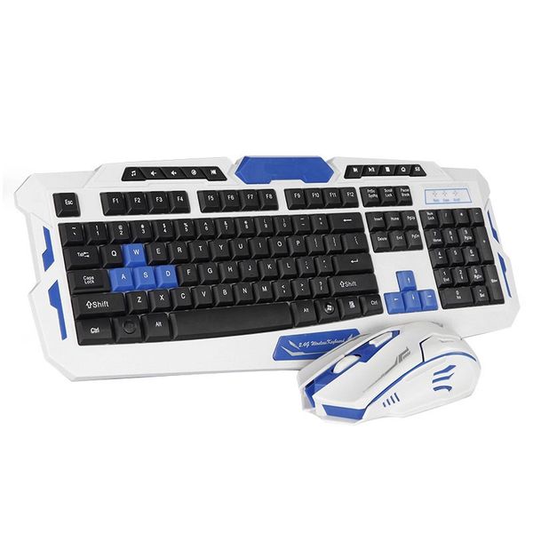 

Wireless Keyboard and Mouse Combos Slim 2.4GHz Keyboard 104 Keys with Receiver for Office Gaming Ergonomic 2 Pieces