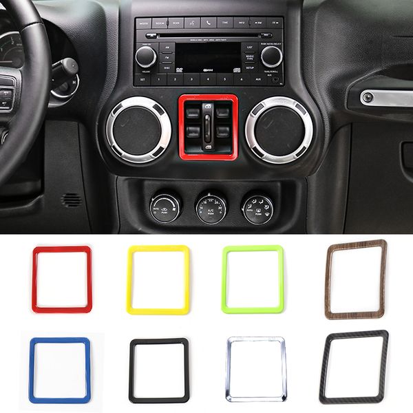 

car window switch button box window lift button switch cover trim frame decoration fit for jeep wrangler 2011-2016
