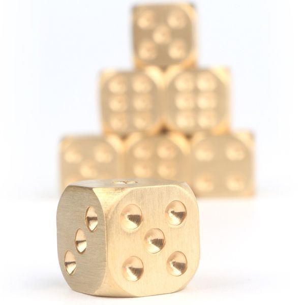 

bar game tool brass dice pure copper solid dice hand polished bar supplies craps or play blackjack drinking more fun
