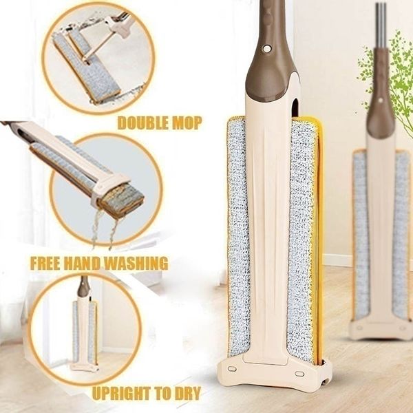 

360 degree double sided flat mop non hand washing flat spin mops mop heads cleaning mop