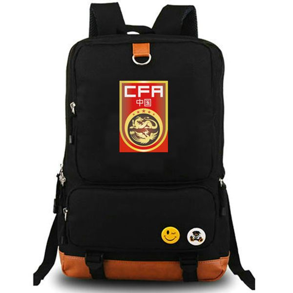 

china daypack cfa country team school bag durable fabric football badge day pack computer rucksack sport schoolbag outdoor backpack