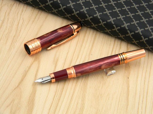 

rose golden red gift pen Business Writing offiice new gift Fountain Pen