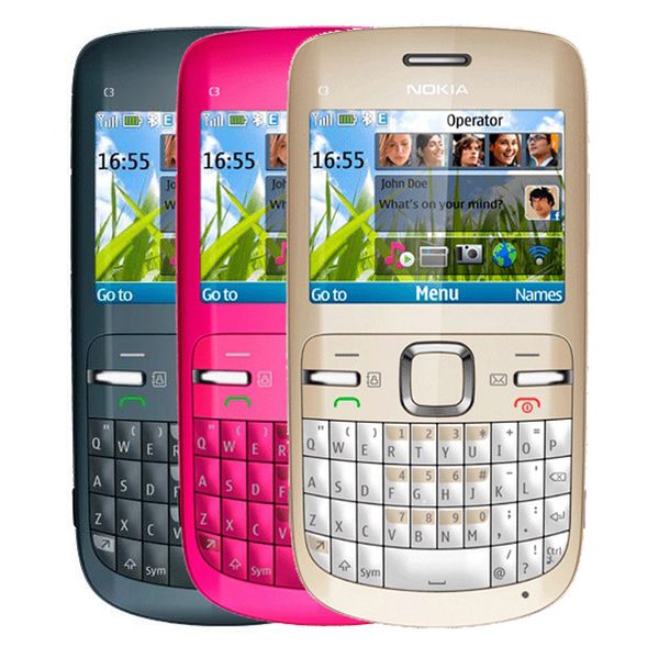 

Refurbi hed original nokia c3 00 unlocked phone 2 4 inch creen 2mp camera bluetooth fm java 2g g m phone po t 1pc
