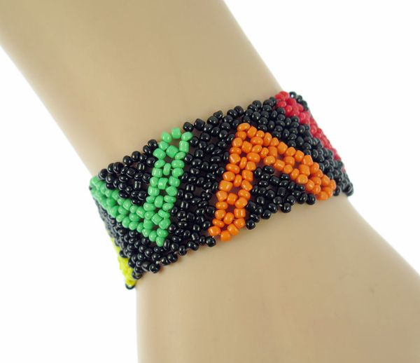 

nepal handmade bead bracelet hippy friendship popular roll crochet woven seed beads arrow bracelets for women men 2018 gift, Black