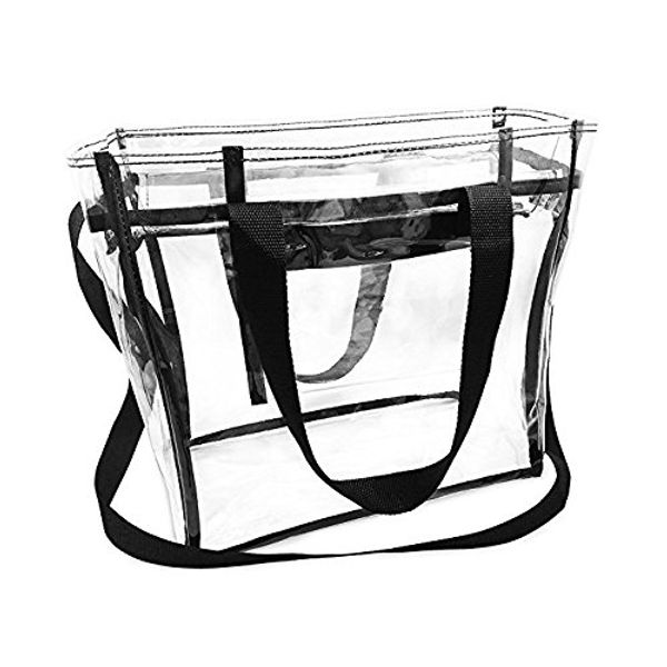 

sport bag largest stadium security approved clear bag with handles/adjustable strap/12x12x6/transparent gameday tote for men and women