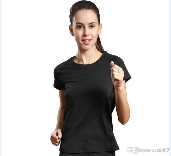 

sports running t-shirt women's round neck short sleeve yoga service fitness service quick dry breathable 2017 new