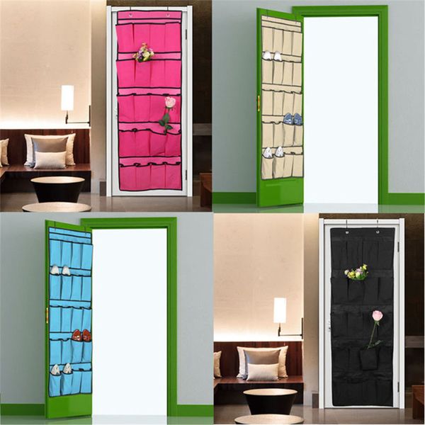 

pockets non woven hanging storage bag behind doors home shoes organizing bag with hooks space saver organizer 125 x45cm 1 pc