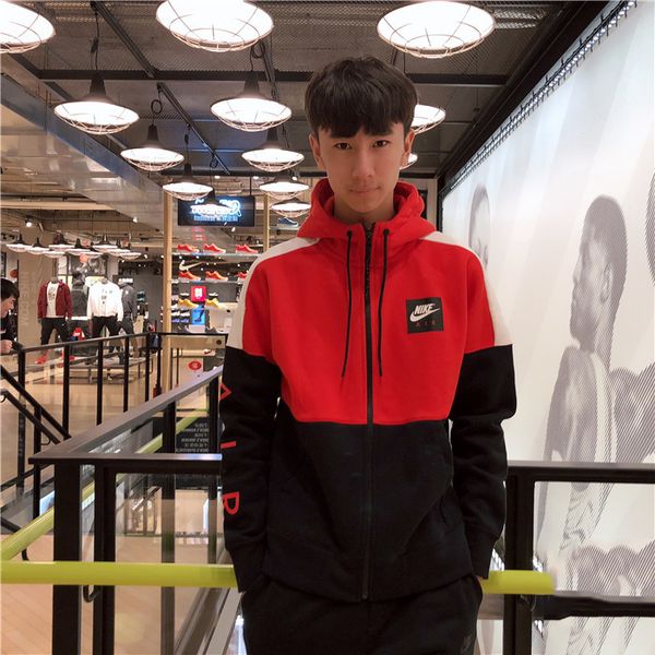 

2018 letter light weight long leeve ca ual weat hirt 3 color men jacket autumn winter de igner brand port wear with brand ize 2xl