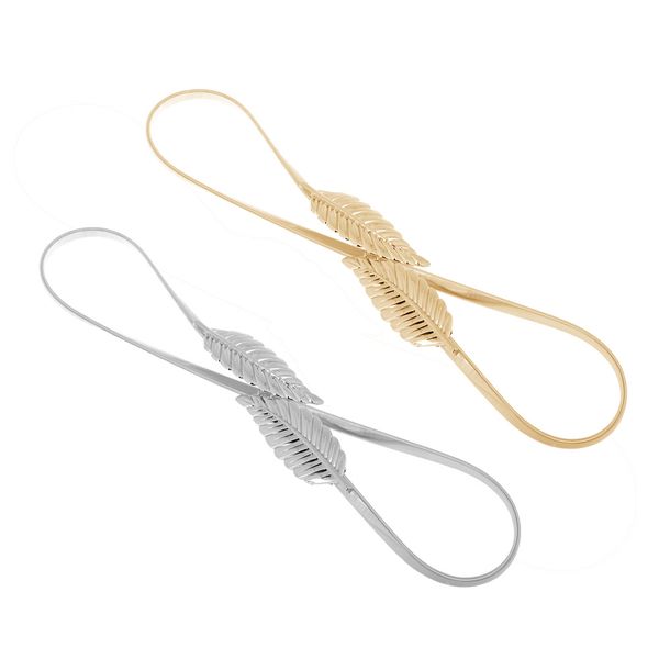 

vintage women belt leaf design clasp front stretch metal waist belt skinny elastic ceinture new, Black;brown